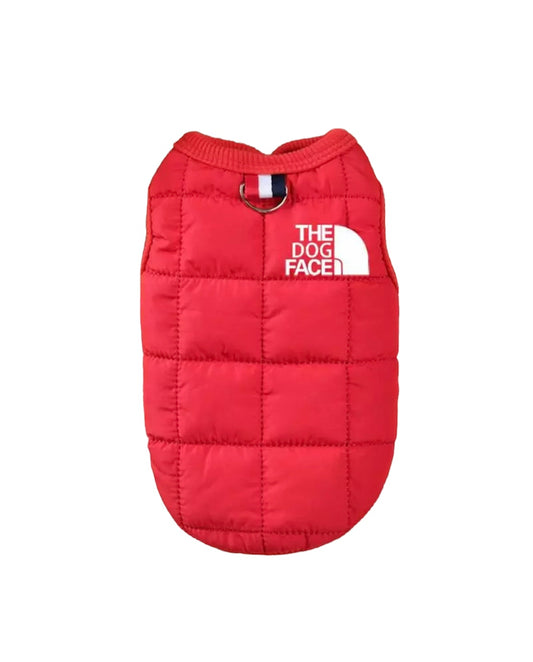 Tapered Puffer Gilet-Red